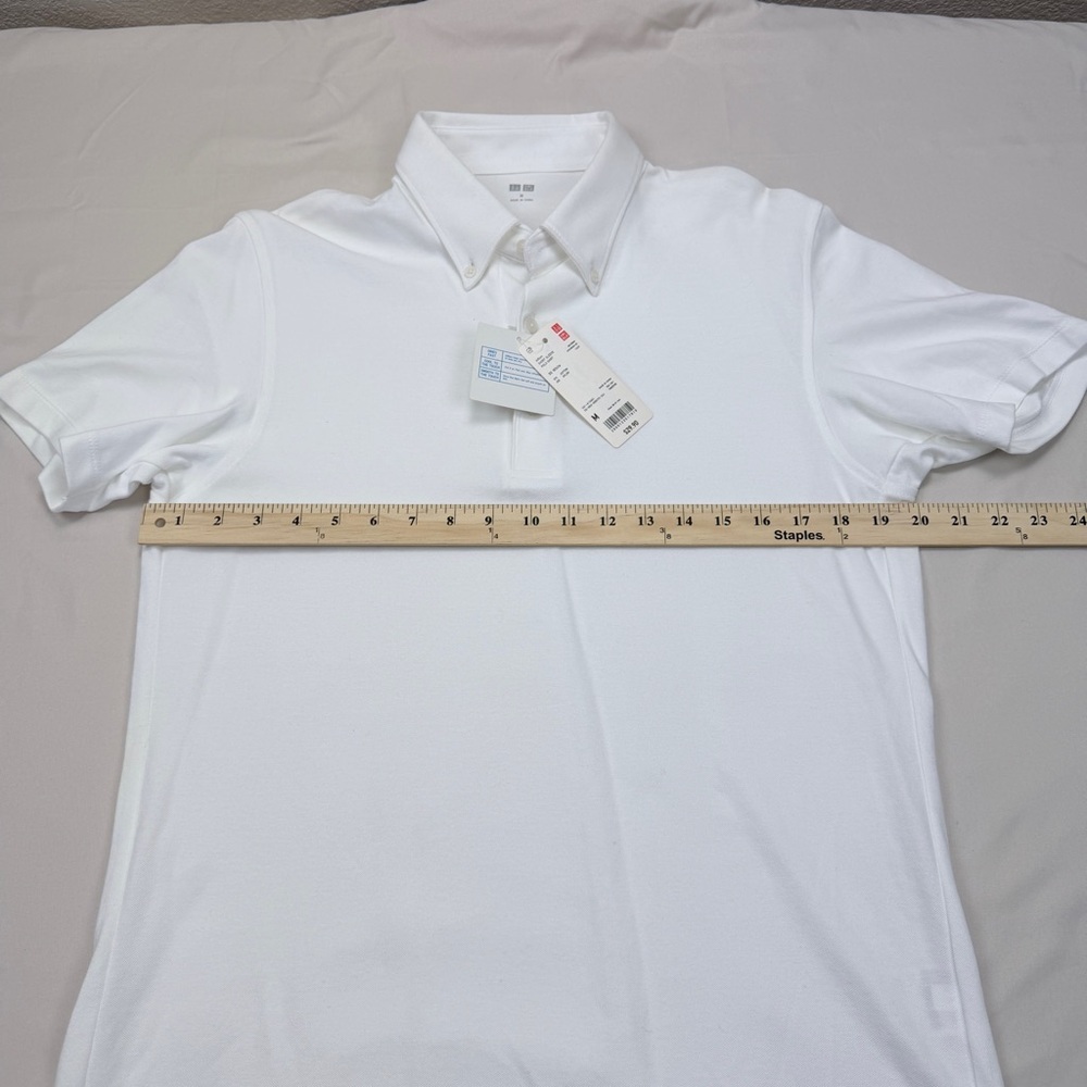 Uniqlo White Short Sleeve Polo Shirt - Picture 4 of 10